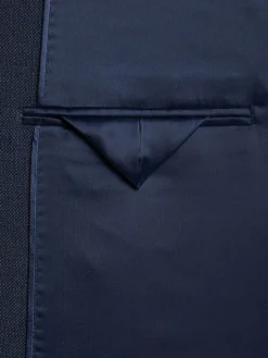 3-piece Suits|Suit Separates-Calvin Klein Wool Slim Fit Suit Jacket Blue Tic