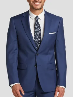 3-piece Suits|Suit Separates-Calvin Klein Wool Slim Fit Suit Jacket Blue