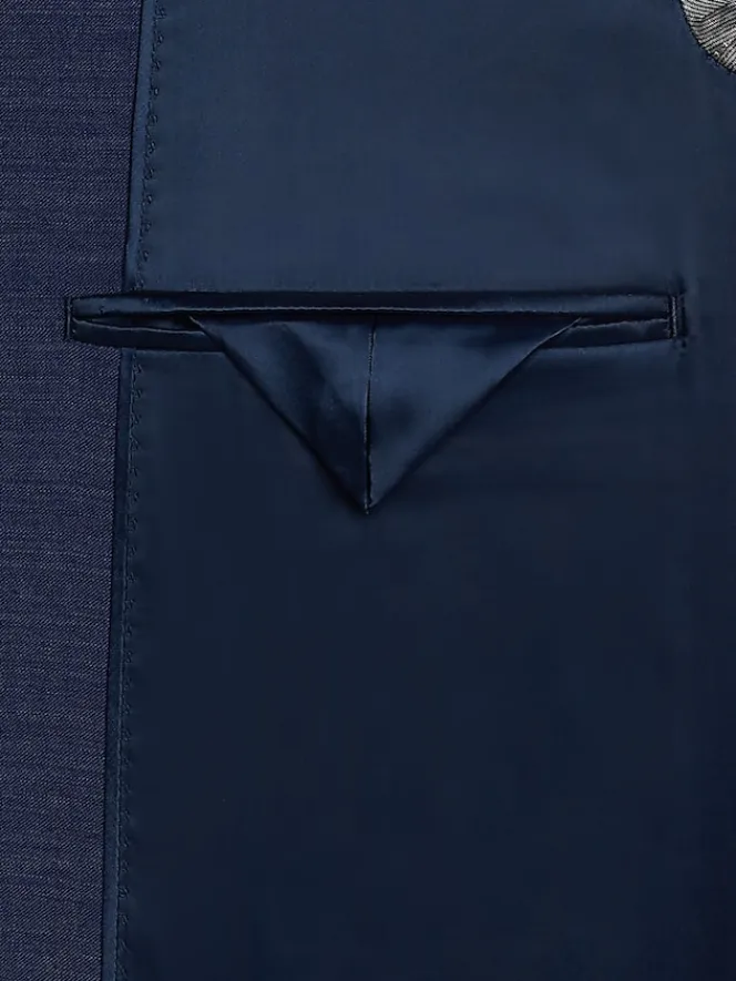 3-piece Suits|Suit Separates-Calvin Klein Wool Slim Fit Suit Jacket Blue