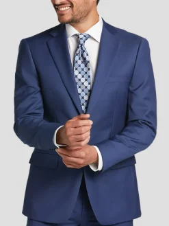 3-piece Suits|Suit Separates-Calvin Klein Wool Slim Fit Suit Jacket Blue