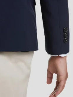 Boys Clothing-Joseph Abboud Wrinkle-Resistant Boys Blazer Navy