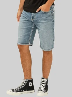 Shorts|Shorts-Silver Jeans Zac Relaxed Fit Medium Wash Shorts Dark Wash