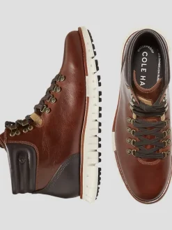 Boots-Cole Haan Zerogrand Remastered Leather Waterproof Hiking Boots Tan